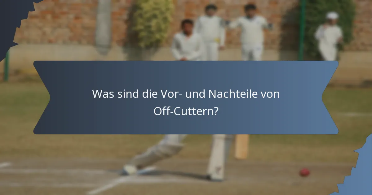 Was sind die Vor- und Nachteile von Off-Cuttern?